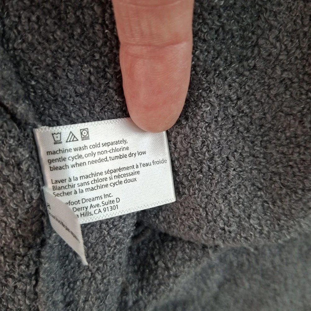 Barefoot Dreams Duster Cardigan XL Gray‎ Cozy Chic Lite Pockets Open Front